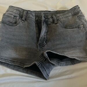 Women's Gray Denim Shorts